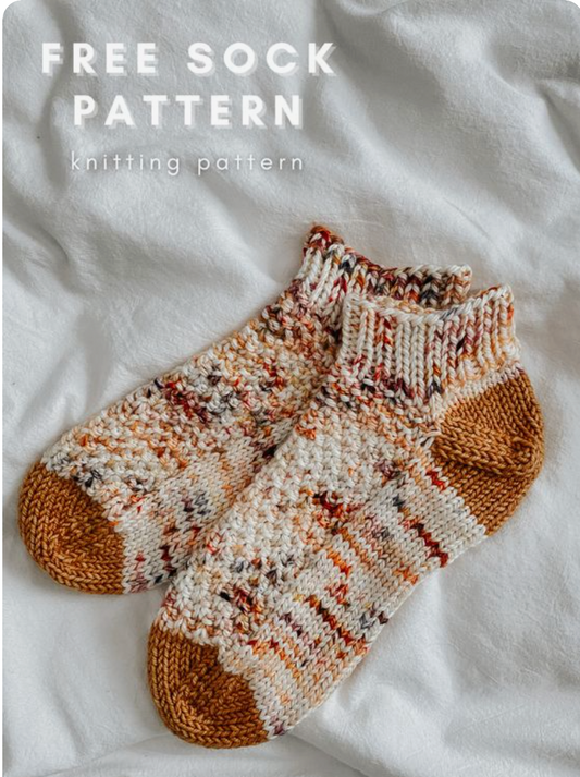 Free Sock Knitting Pattern by Kneedles and Life at Countryside Knits