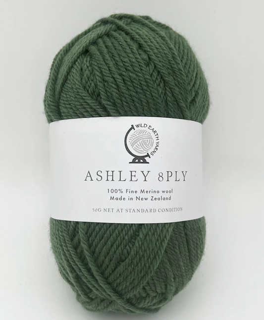 New Zealand 100% Fine Merino 8ply Wool - Forest (green) Knitting Yarn