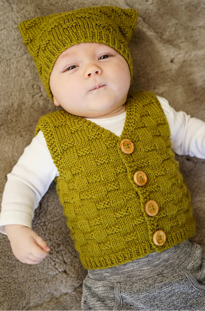 Theodore Vest and Hat Knitting Pattern | Easy Beginner Pattern for Matching Set