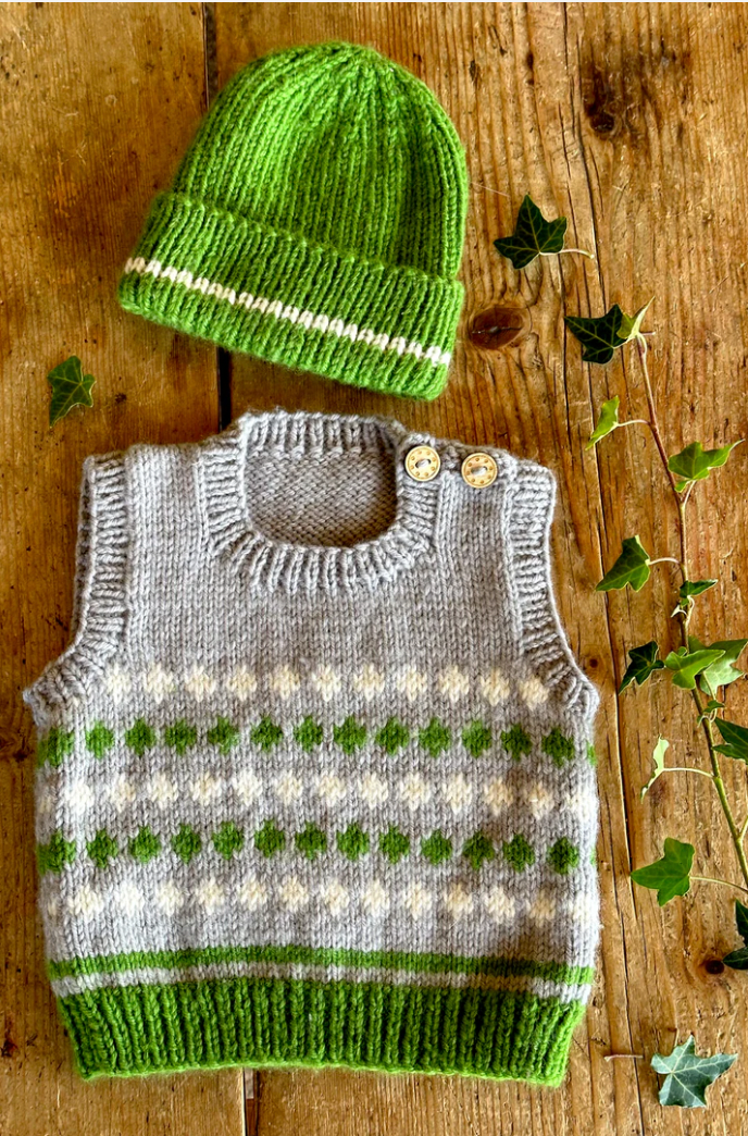 Cypress Vest and Beanie Knitting Pattern- by Countryside Wool