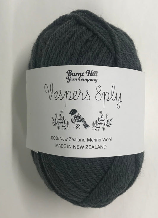 Vespers 8ply Fine NZ Merino wool in Grey by Countryside Knits