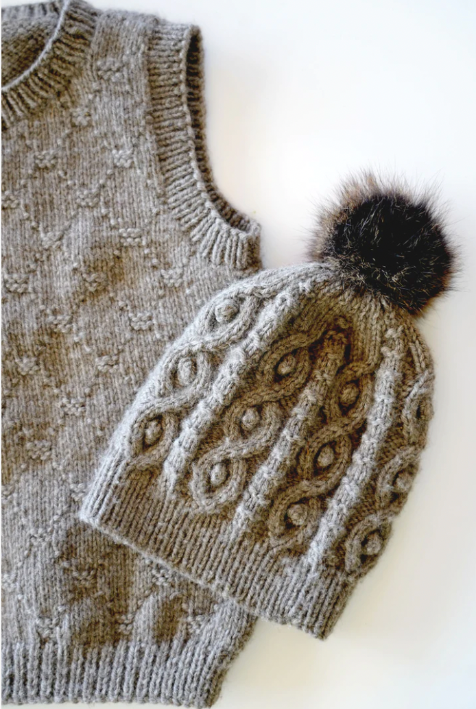 LF50 Vyna Vest and Hat Knitting Pattern | LisaFDesign