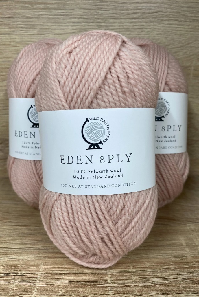 Eden 8ply NZ Polwarth Wool - Blossom